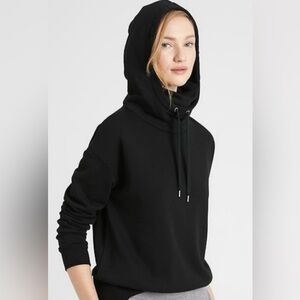 Banana Republic Black French Terry Face Shield Hoodie, Size XS